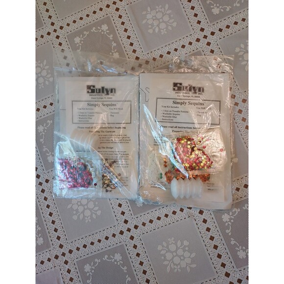Simply Sequins Kits Vintage Sulyn Ind 6216 Clown 6201 Teddy Aerobics NEW - Picture 2 of 2